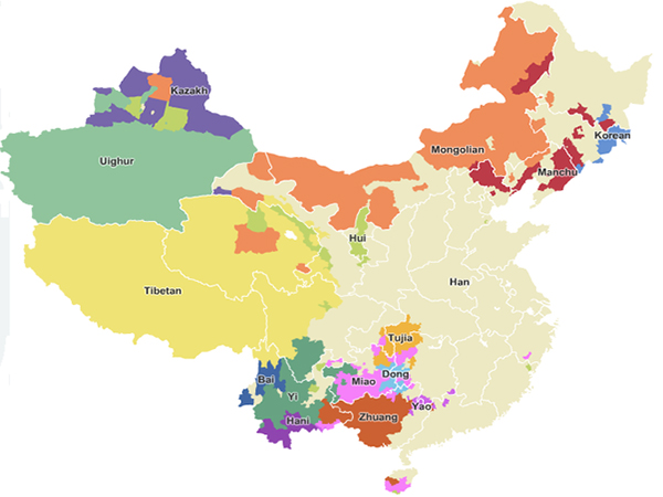 map mulsim in china